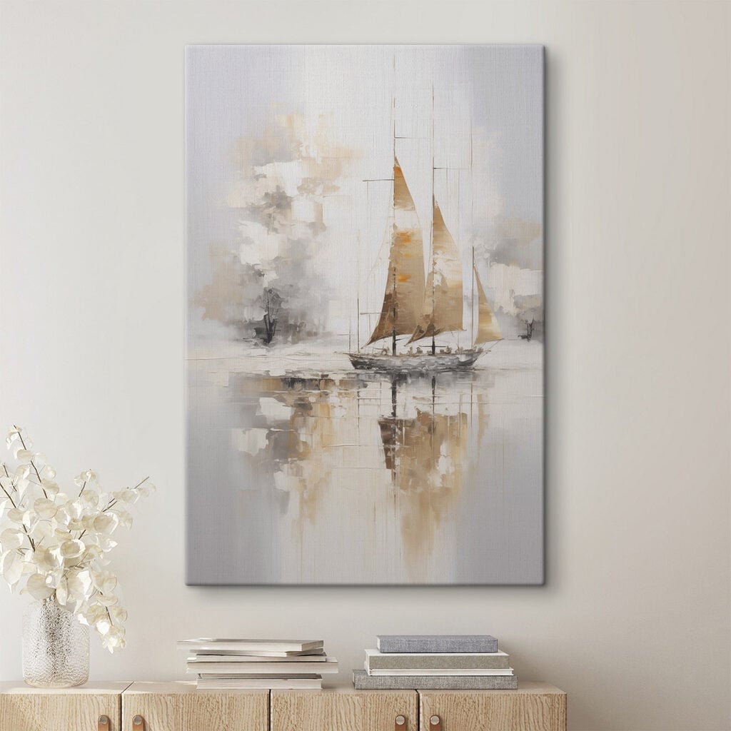 Painting of a sailboat in the water
