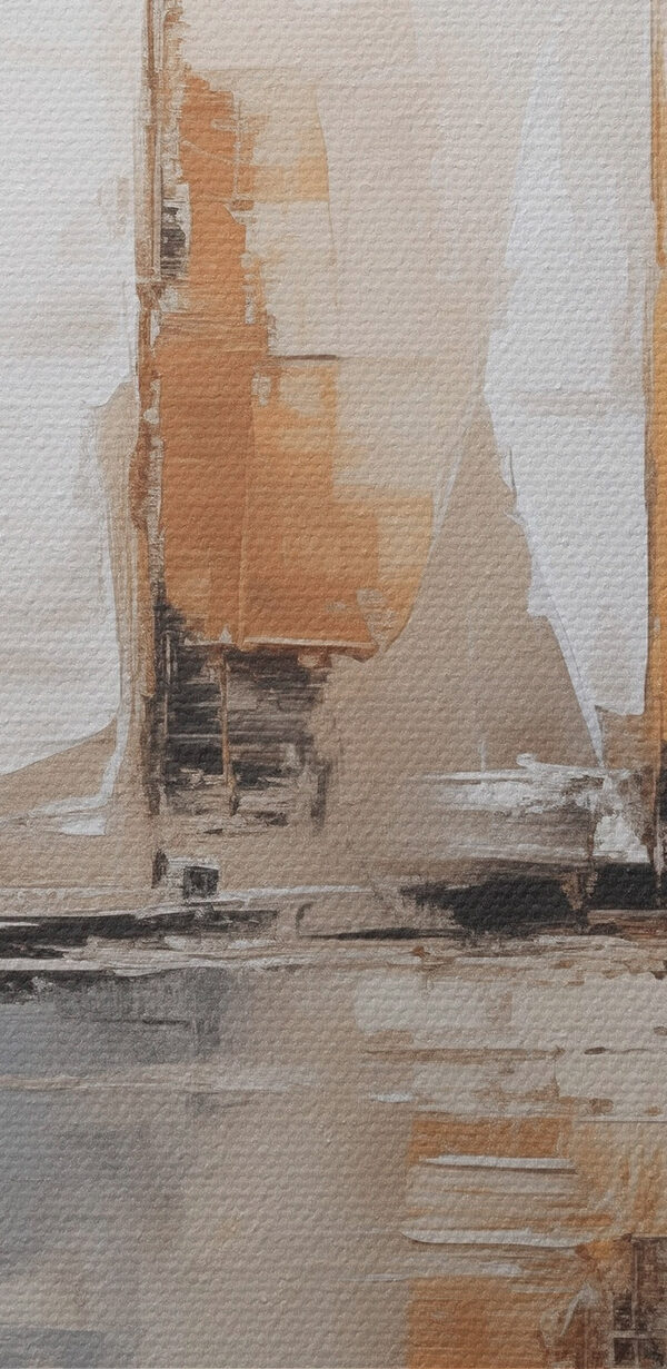 Painting of a sailboat in the water