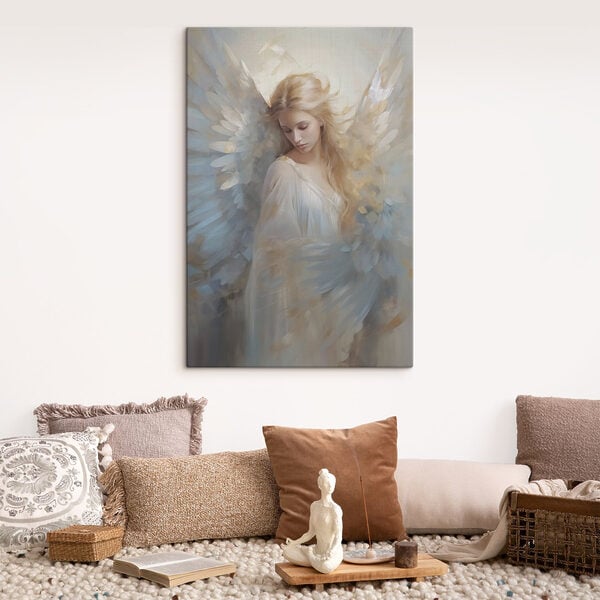 Woman with wings in her hair