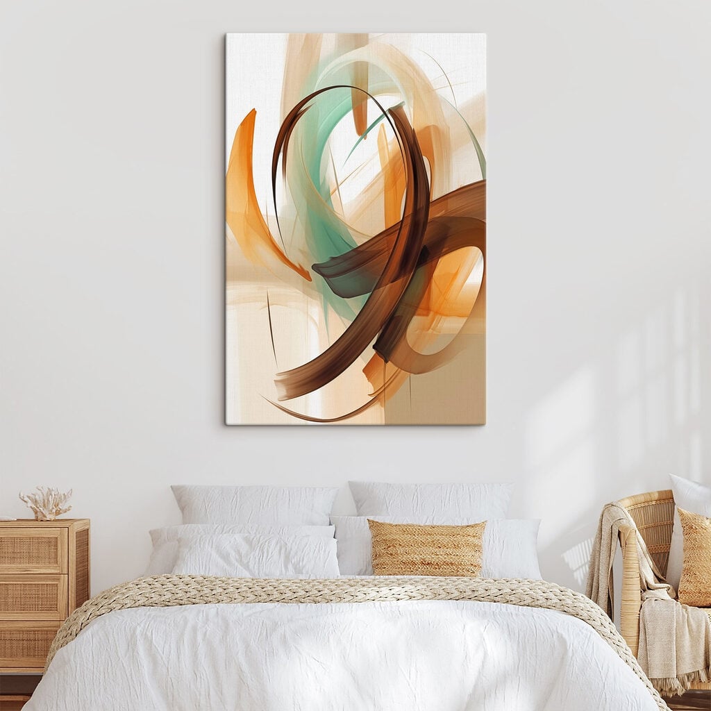 Dynamic swirls in earthy tones
