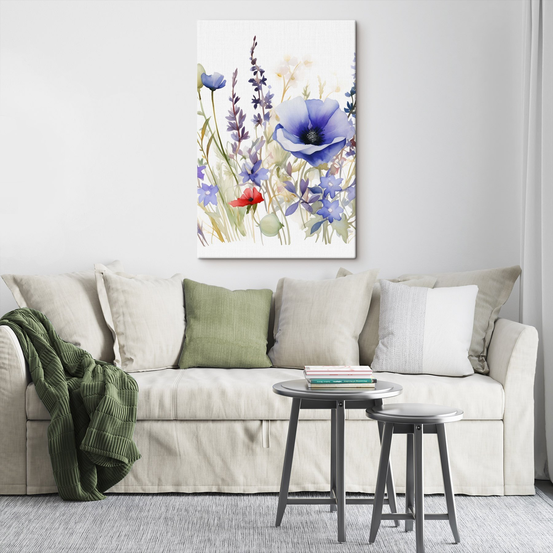 Watercolor painting of flowers