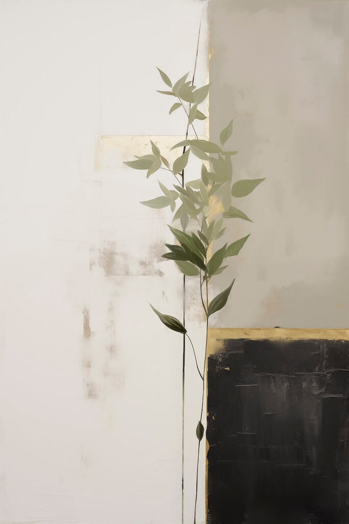 Plant growing up against a wall