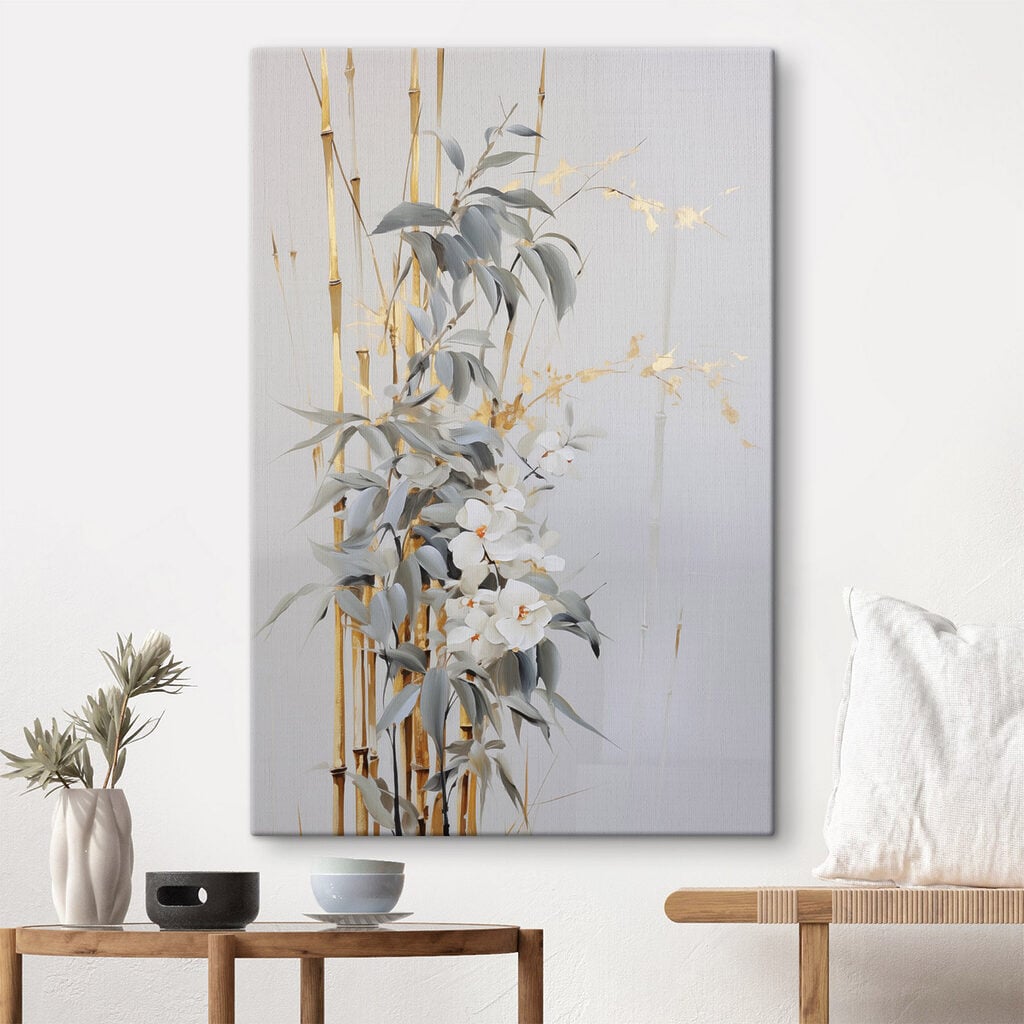 Painting of flowers and leaves