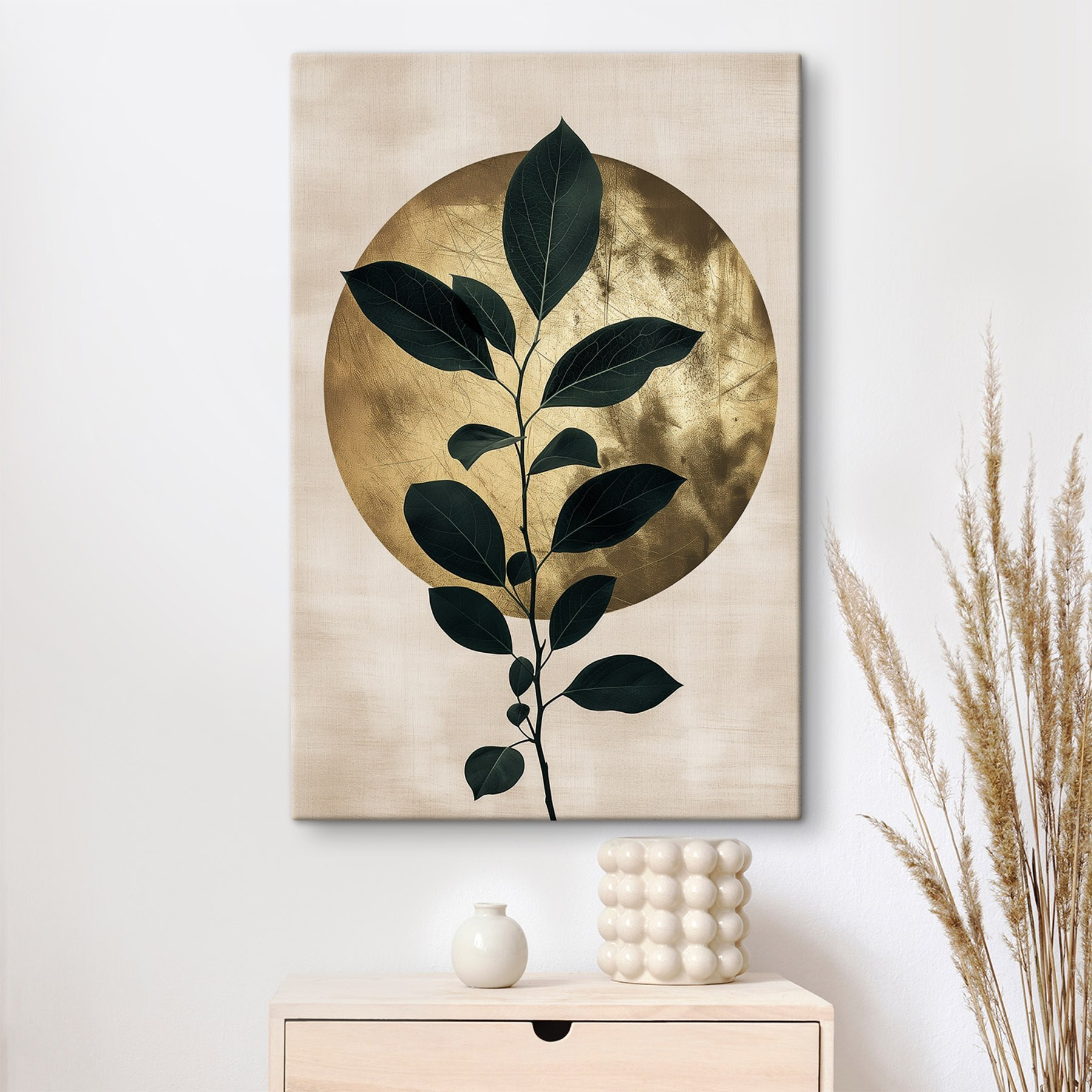 - Elegant leaves against a soft backdrop