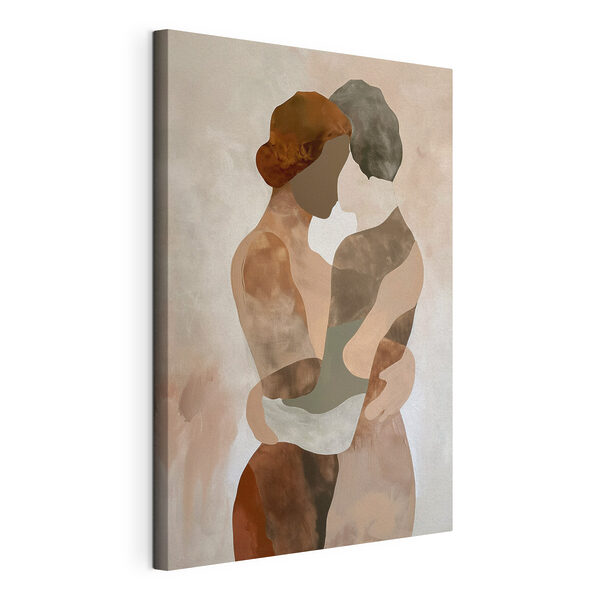 Painting of a couple of people hugging