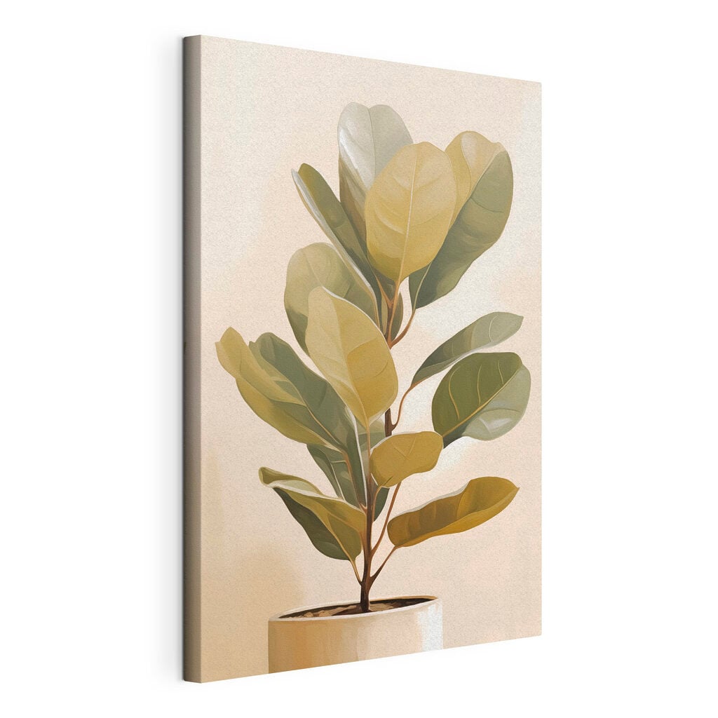 Fresh green leaves in a planter
