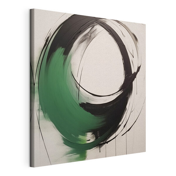 Black and green circle