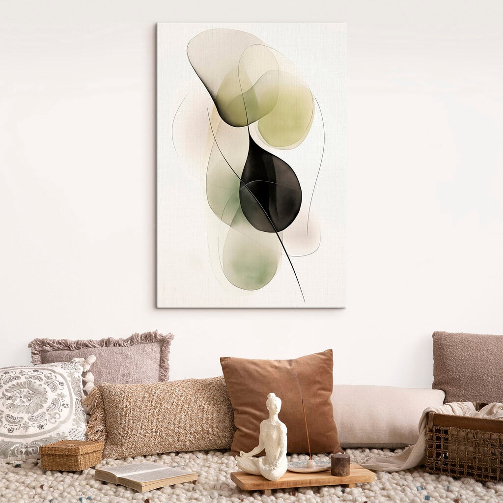 Fluid shapes in soft colors blend