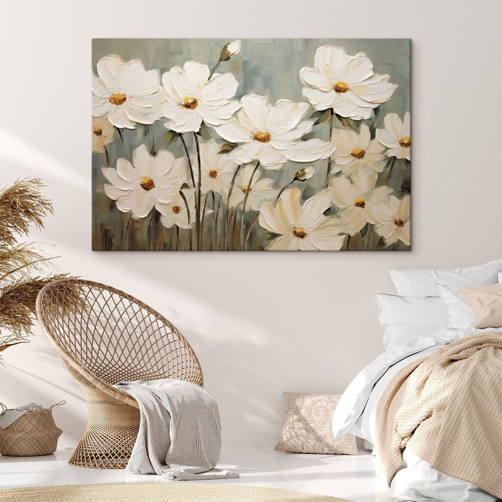 Painting of white flowers