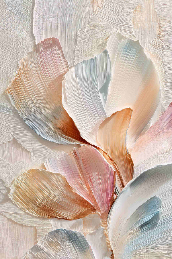 Delicate pastel petals in soft hues
