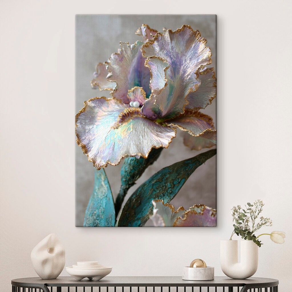 Elegant flower sculpture with soft hues