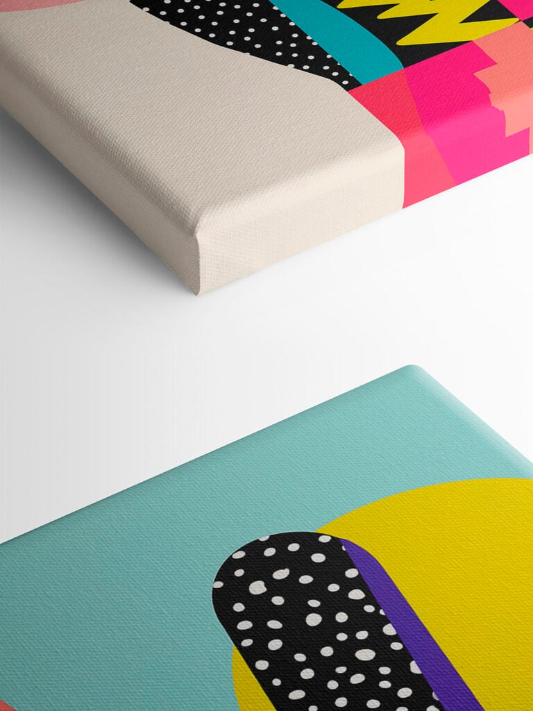 Hand with different colored shapes