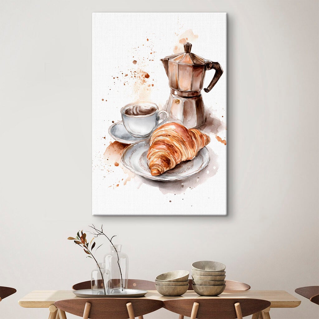 Croissant and a cup of coffee