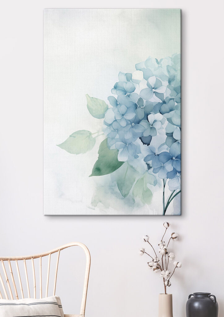 Delicate blooms in soft blue hues
