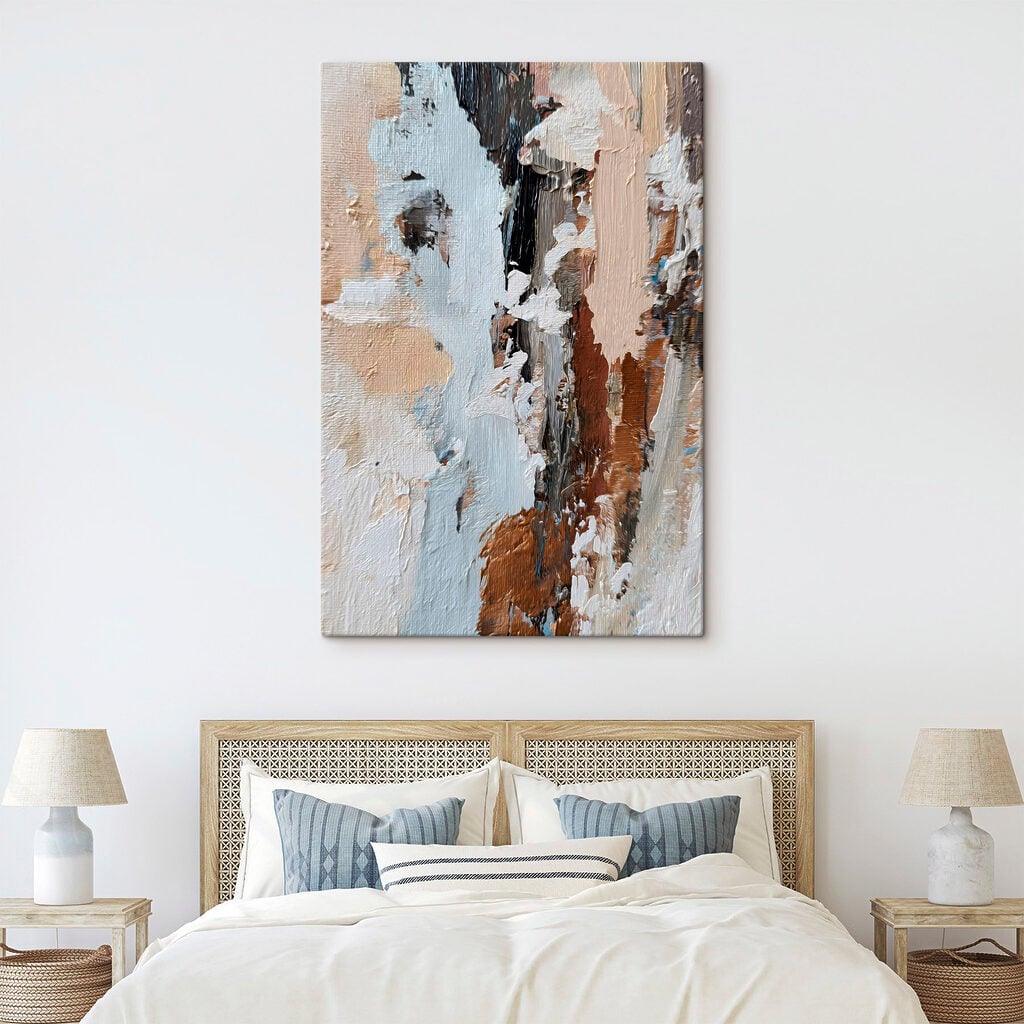 Abstract layers in soft earth tones