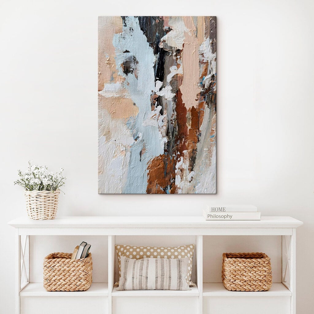 Abstract layers in soft earth tones