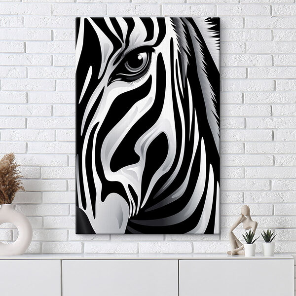 Vászonképek Vászonképek Fenséges zebra monokróm stílusban (Cikkszám: s48957)