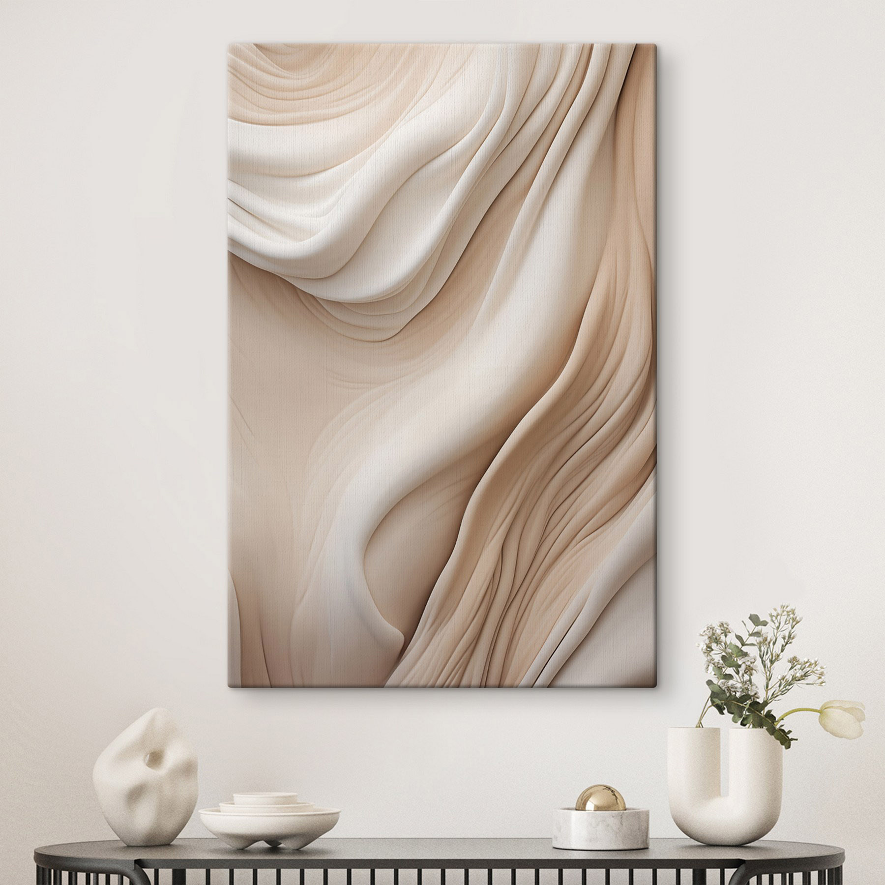 - Soft waves in neutral tones