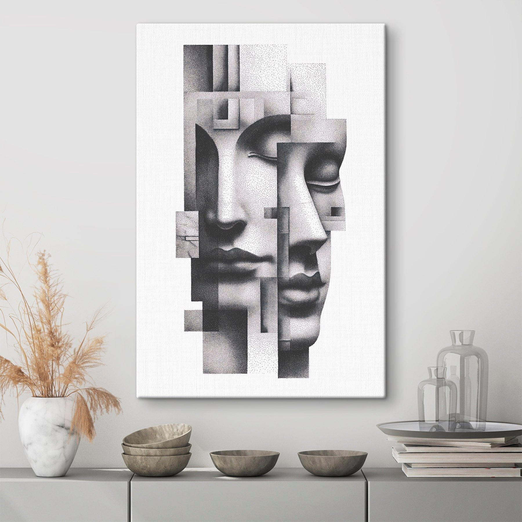 Face made out of dots