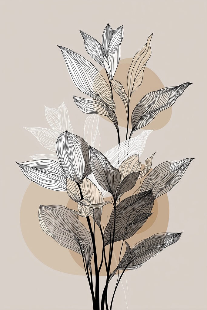 Delicate leaves on a soft backdrop