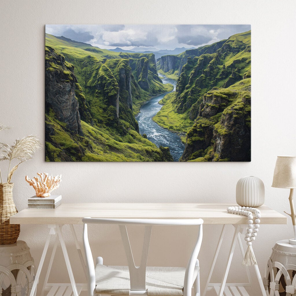 River running through a valley