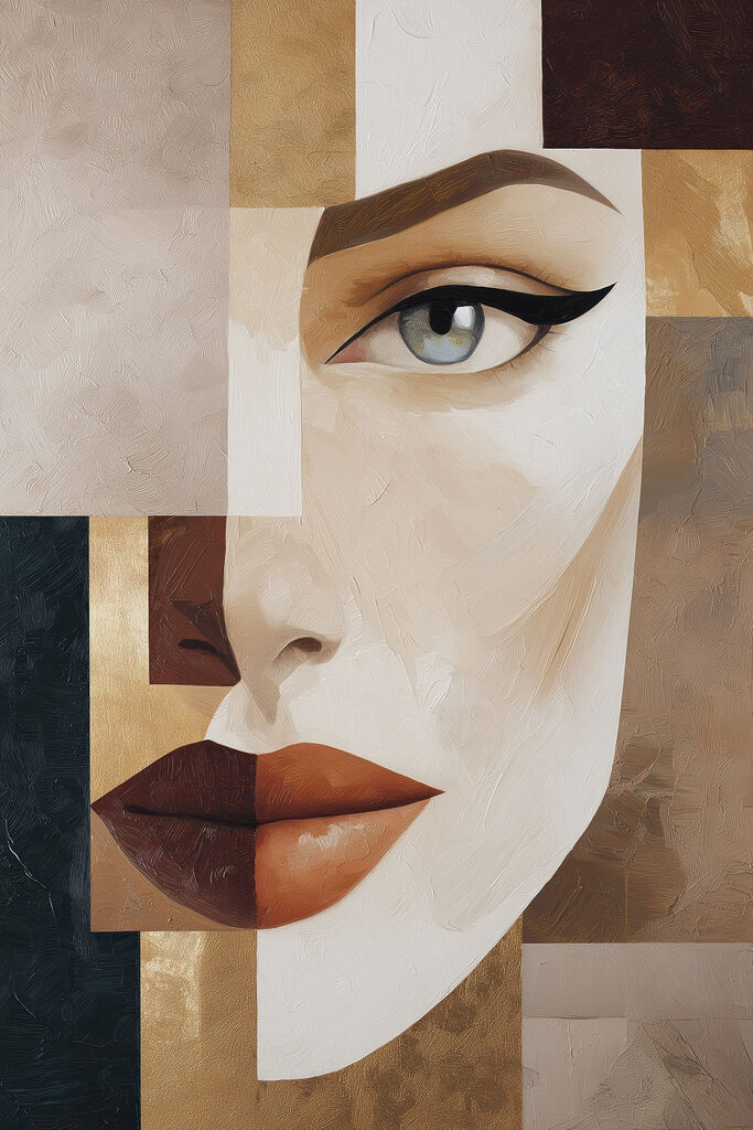 Painting of a woman's face
