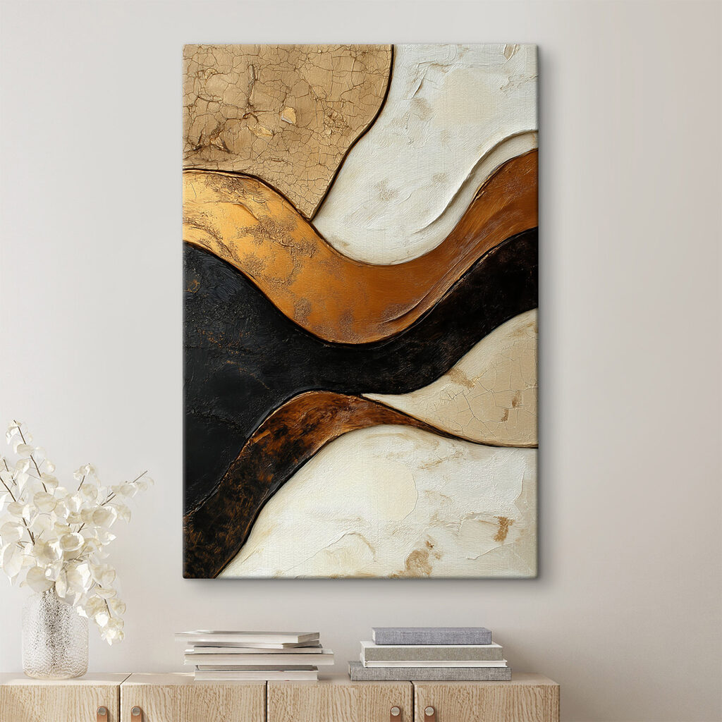 Flowing lines in warm tones