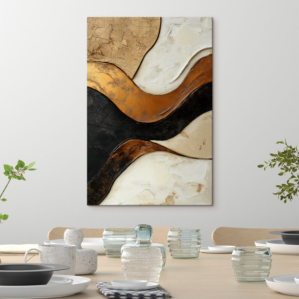 Flowing lines in warm tones