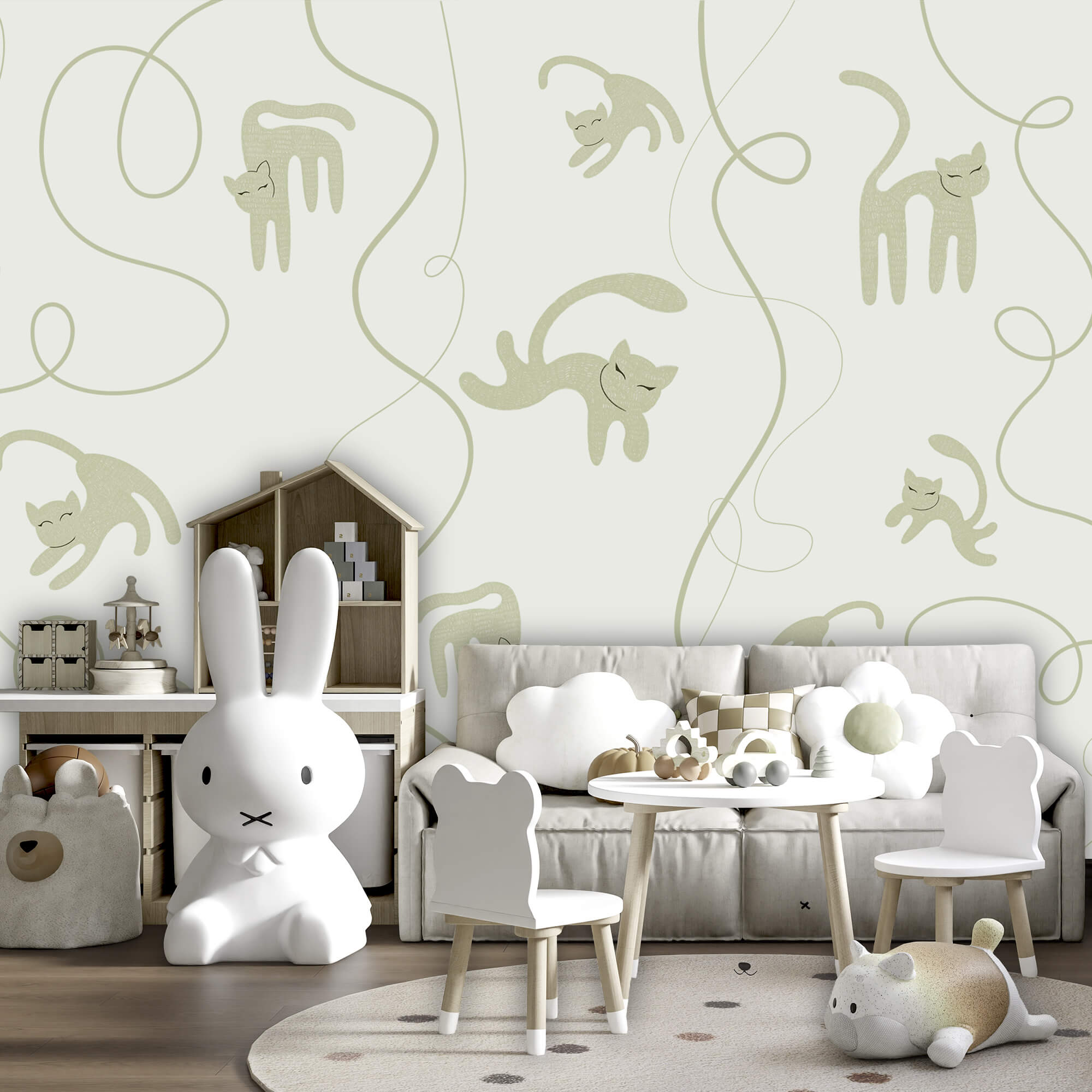 Macskák és szőlőindák mintája